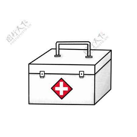 卡通手绘医疗设备医院工具医疗箱素材