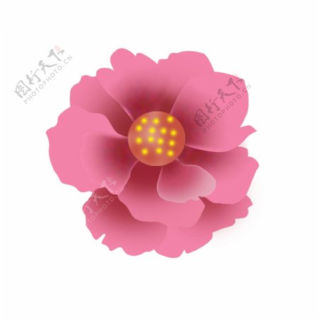 粉色手绘花商用元素
