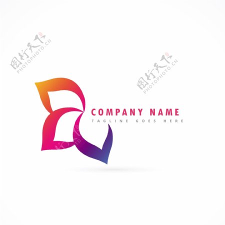 三个花瓣公司标志logo模板