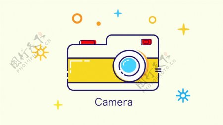 相机卡通icon设计模板