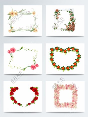 花卉边框装饰图案创意设计