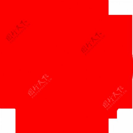 红色圆形三角图形png元素