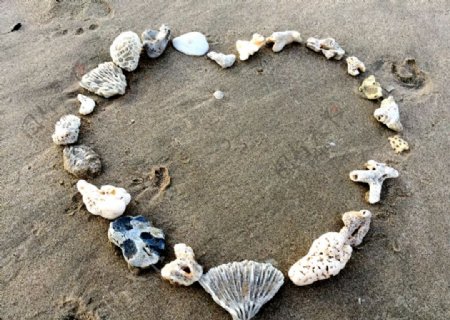巴厘岛岛金巴兰海滩贝壳