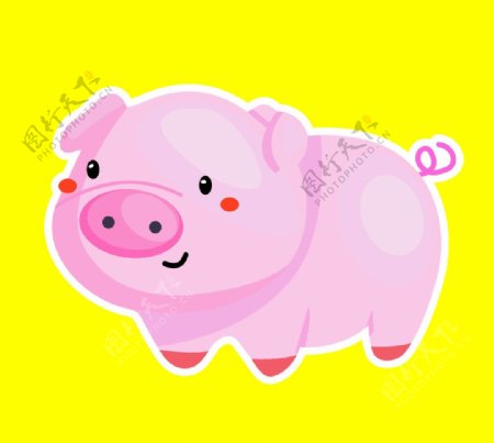 卡通粉红猪