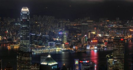 夜晚的香港