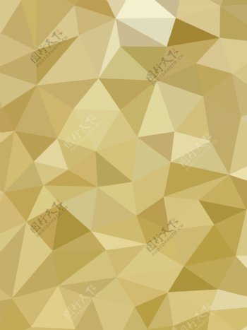 全原创金色渐变三角形多边形背景展板设计