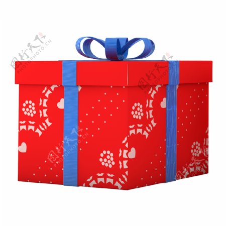圣诞节磨砂质感圣诞礼物红色节日气氛礼盒