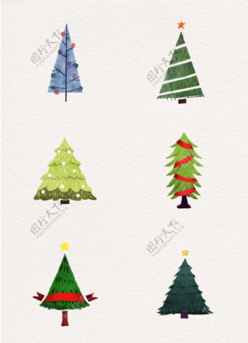 创意彩色圣诞树设计