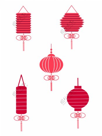中秋节日红灯笼设计元素