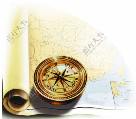 航海指南针欧式复古文艺