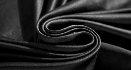黑面料丝绸局部细节高清大图质感
