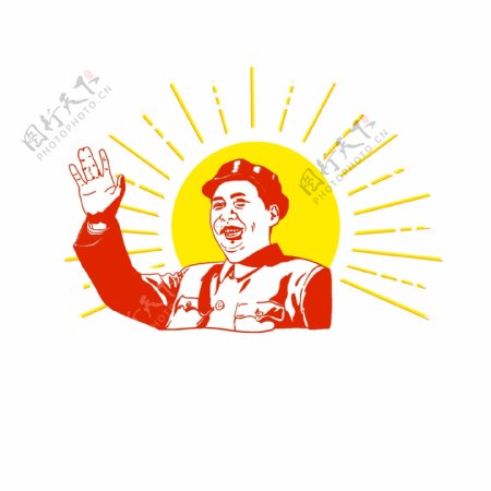 伟大领袖毛简约红色党建正能量素材2