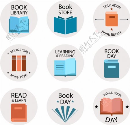 圆形书本图标国际儿童读书日
