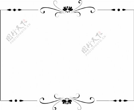 纹理边框欧式线性装饰简洁矢量黑白