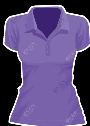 紫色女性恤衫