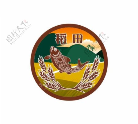 鲫鱼logo稻田logo