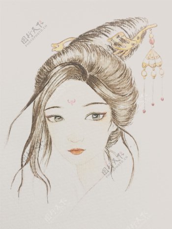 中国古代美女手绘