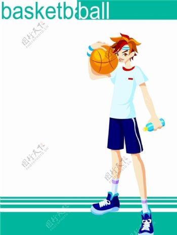 卡通人物打篮球