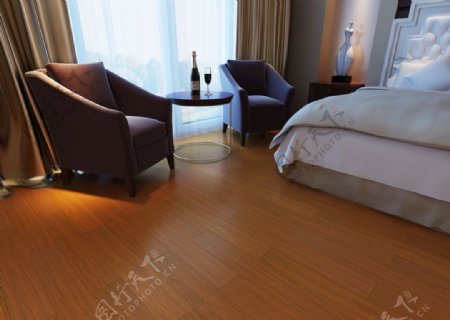 扬子地板黄金木现代简约卧室