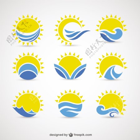 太阳和海浪图标