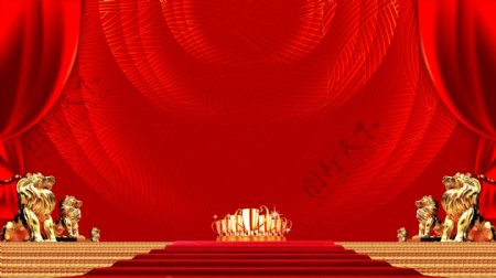红地毯公司年会颁奖典礼背景素材