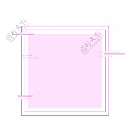 粉色红色边框可商用简约大气
