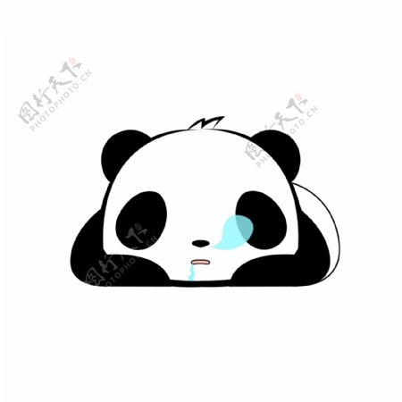 粉色熊猫睡觉表情包表情设计