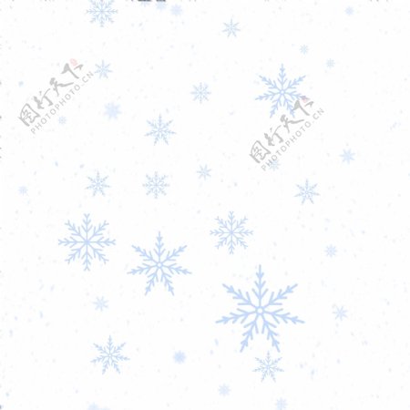 冬季飘雪下雪手绘装饰白色雪花浪漫漂浮冬天