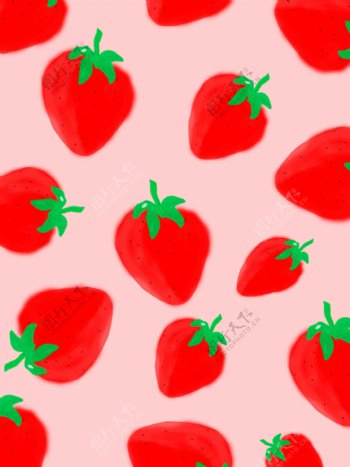 纯原创草莓水果背景