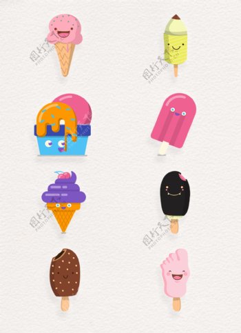 卡通美味冰淇淋psd设计