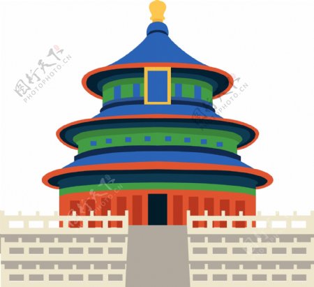 天坛建筑北京装饰可商用矢量元素