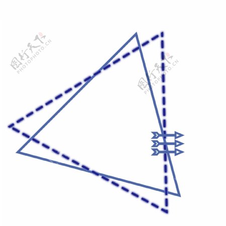 蓝色渐变科技感三角形可商用纹理边框