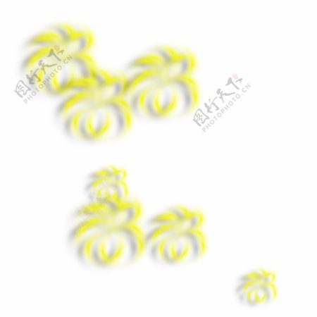 黄色花朵漂浮PNG素材