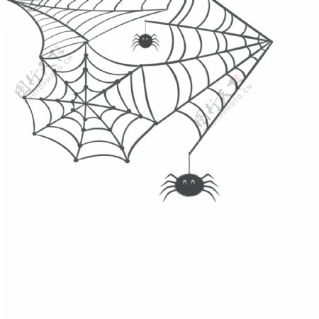 黑色恐怖蛛丝蜘蛛网元素