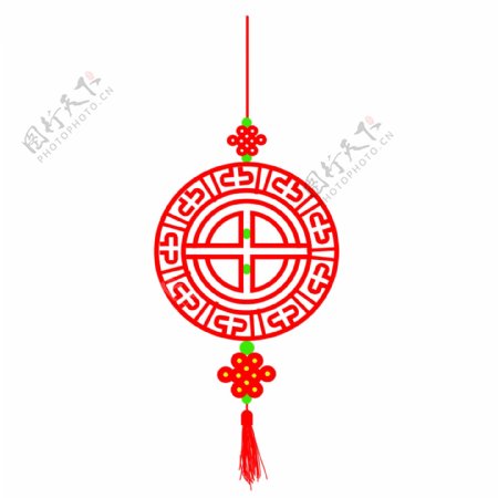 红色中国结节日装饰矢量过年喜庆元素