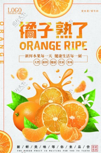 橘子水果海报设计