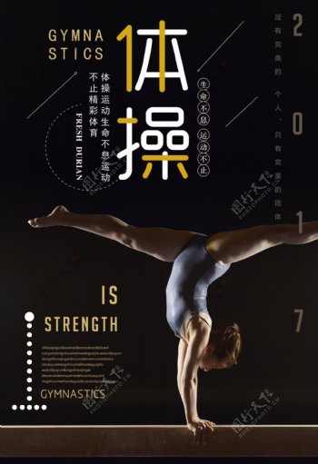简洁时尚体操运动海报设计