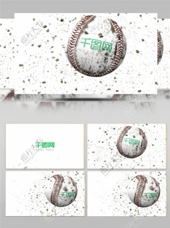 棒球主题logo标志AE模板