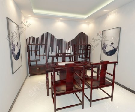 新中式小茶室模型图