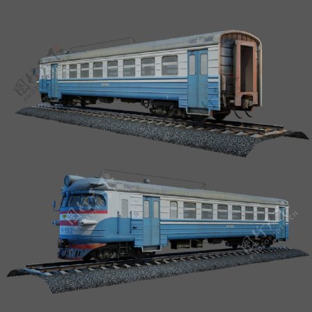 客运火车模型