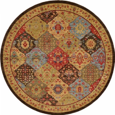 圆形古典地毯拼接贴图