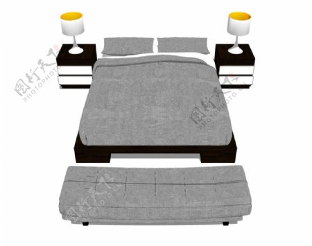 沙发床综合模型效果图