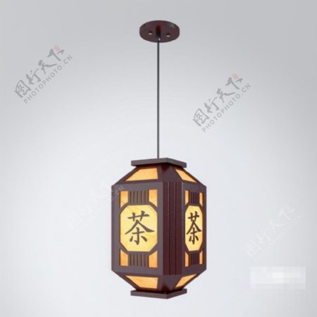 古朴典雅中式复古风格茶楼吊灯素材