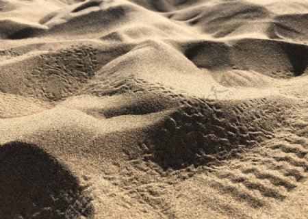 小虫子在砂砾上的足迹