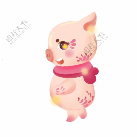 猪年元素宝宝插图可商用