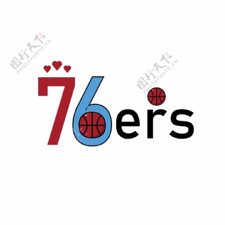 NBA76人队装饰图案标志