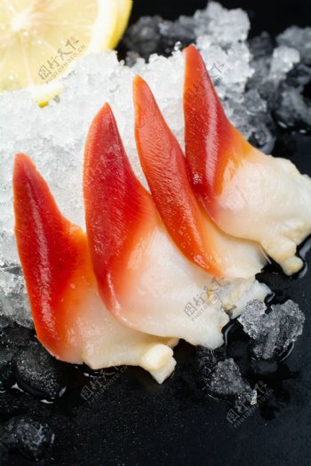 日食刺身北极贝高清摄影美食素材