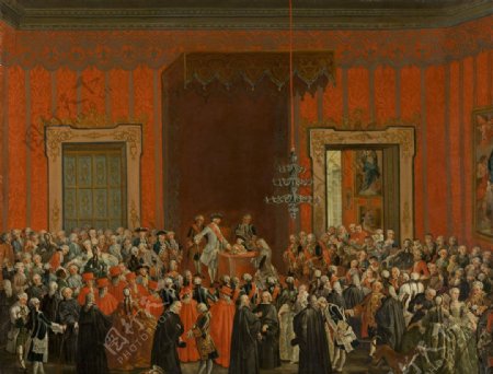 宫廷贵族人物生活场景油画