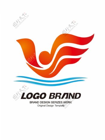 国际化红黄音乐学校logo公司标志设计