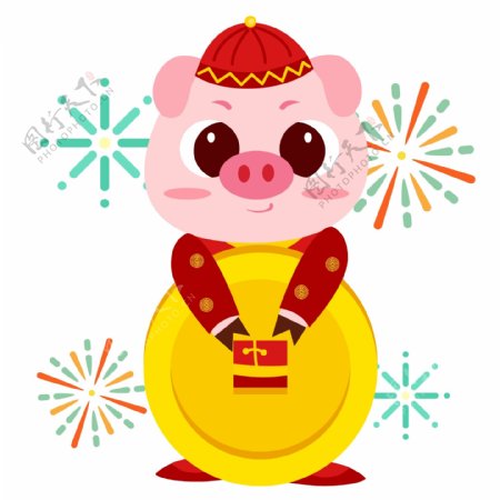 猪穿中国持有黄金黄金圈圆